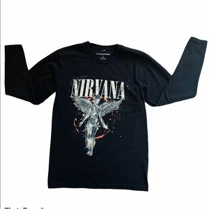 Nirvana long sleeve big logo size Small